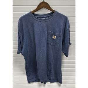 Carhartt Men's Adult Sz XL Tee Shirt T Blue Loose Fit Athletic Casual Cotton